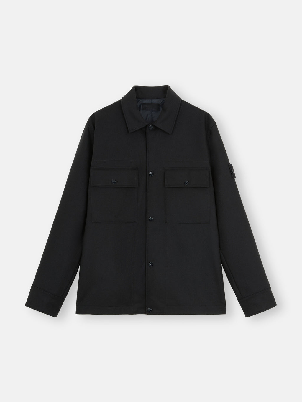 120F4 WOOL NYLON FLANNEL_STONE ISLAND GHOST PIECE