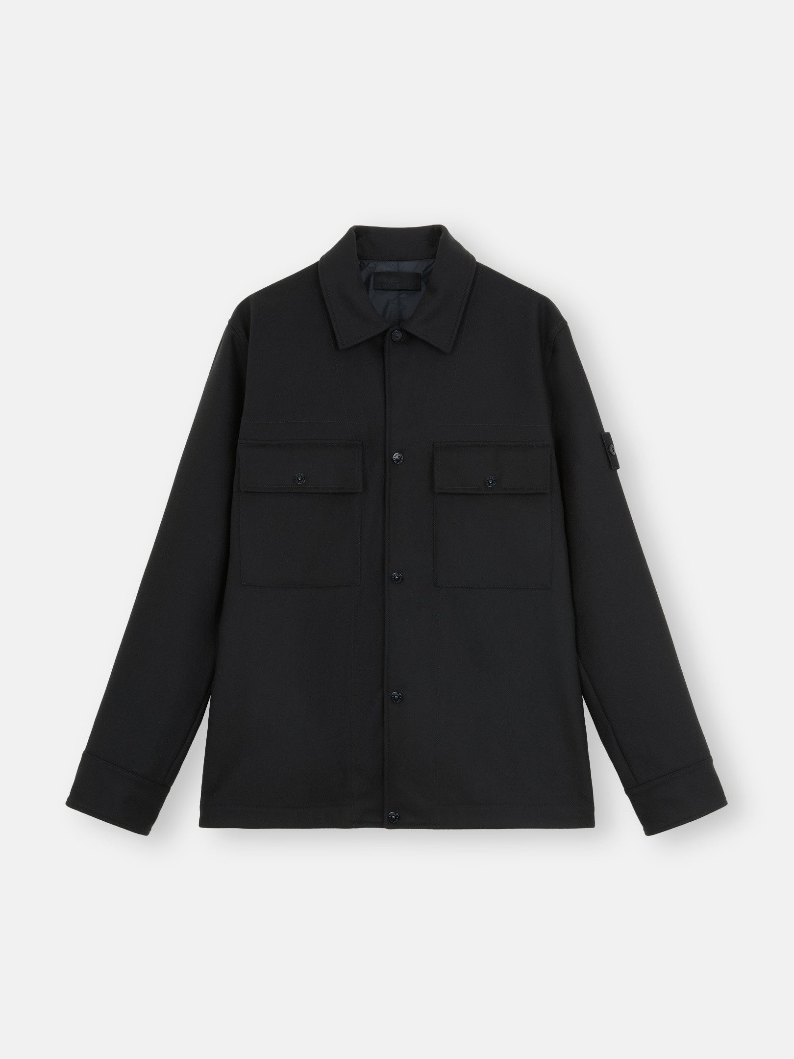 120F4 WOOL NYLON FLANNEL_STONE ISLAND GHOST PIECE