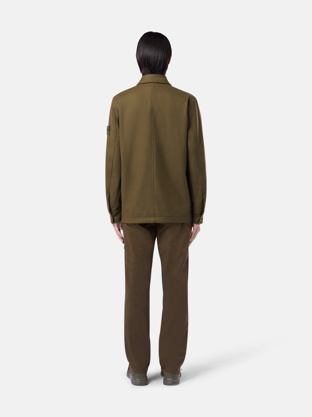 120F4 WOOL NYLON FLANNEL_STONE ISLAND GHOST PIECE