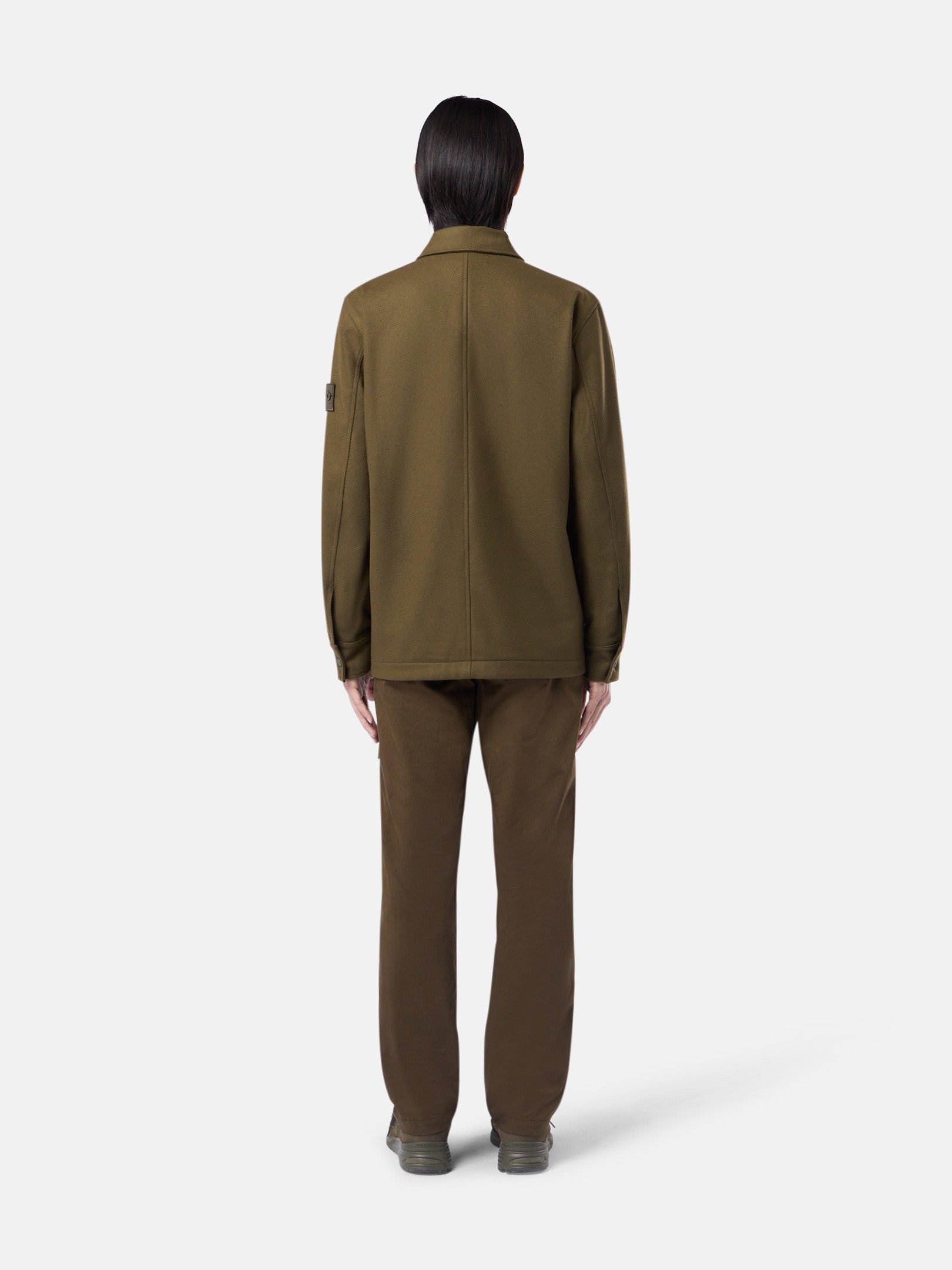 120F4 WOOL NYLON FLANNEL_STONE ISLAND GHOST PIECE