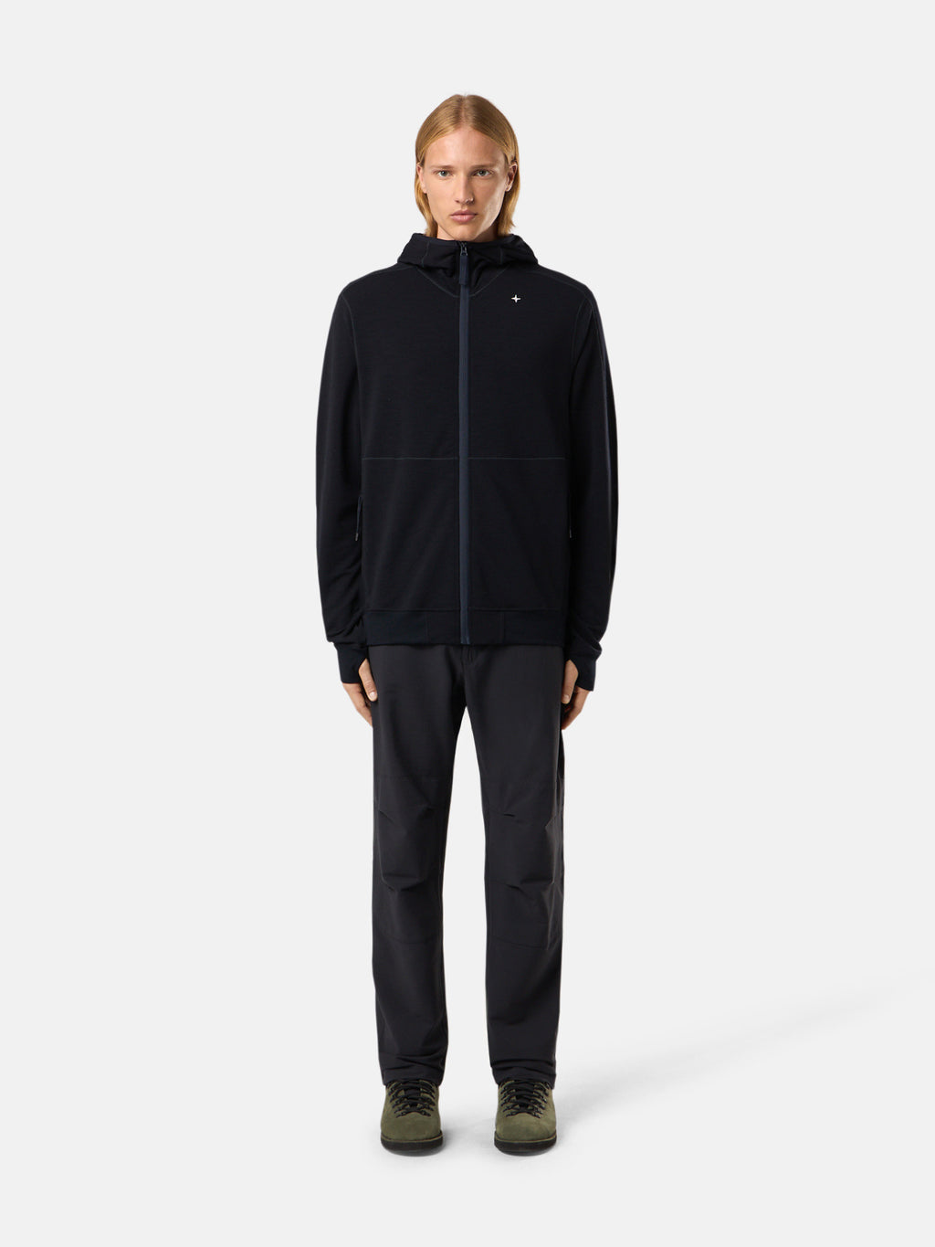 622G5 LIGHT STRETCH WOOL COTTON FLEECE_STONE ISLAND STELLINA