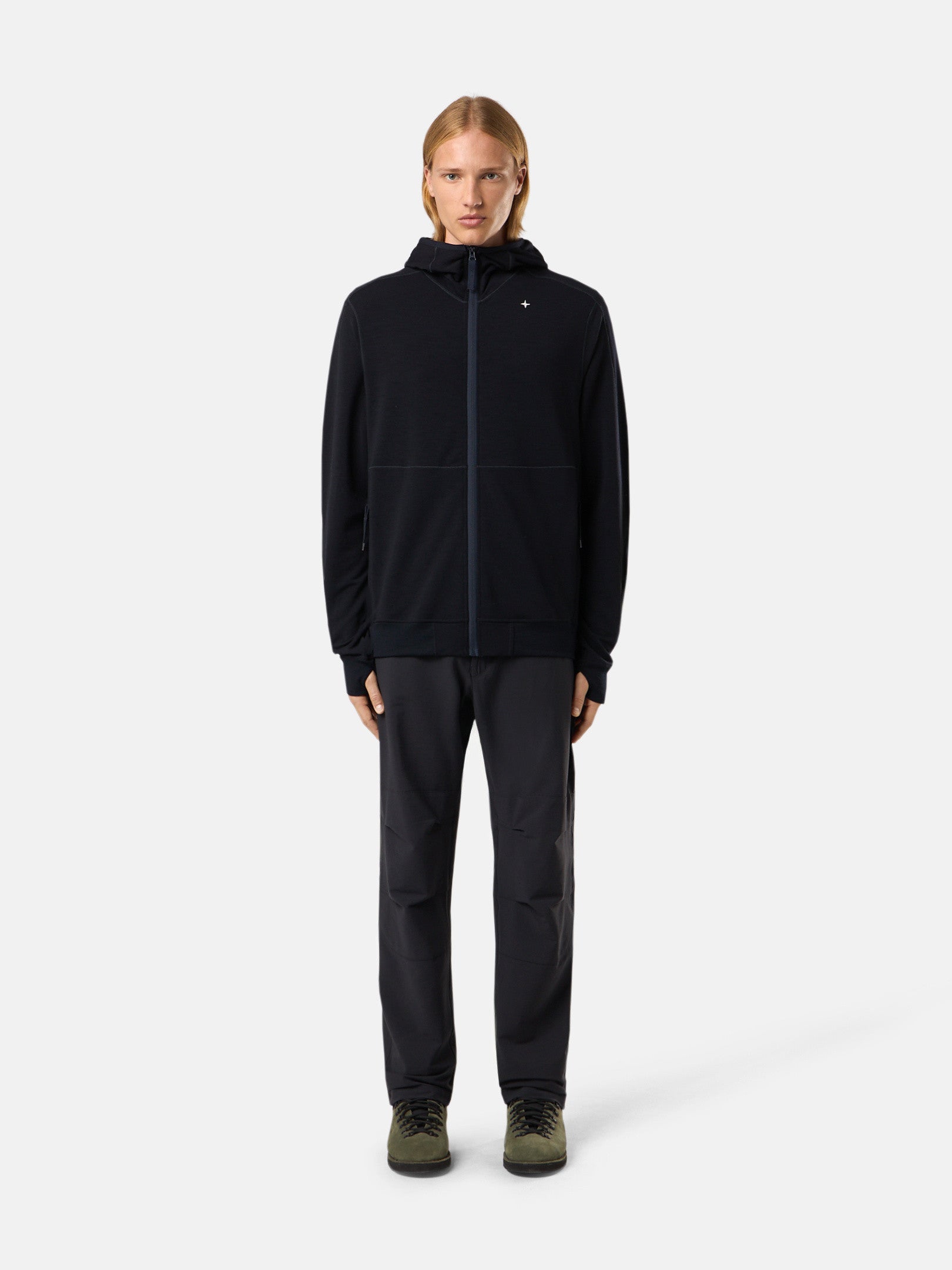 622G5 LIGHT STRETCH WOOL COTTON FLEECE_STONE ISLAND STELLINA