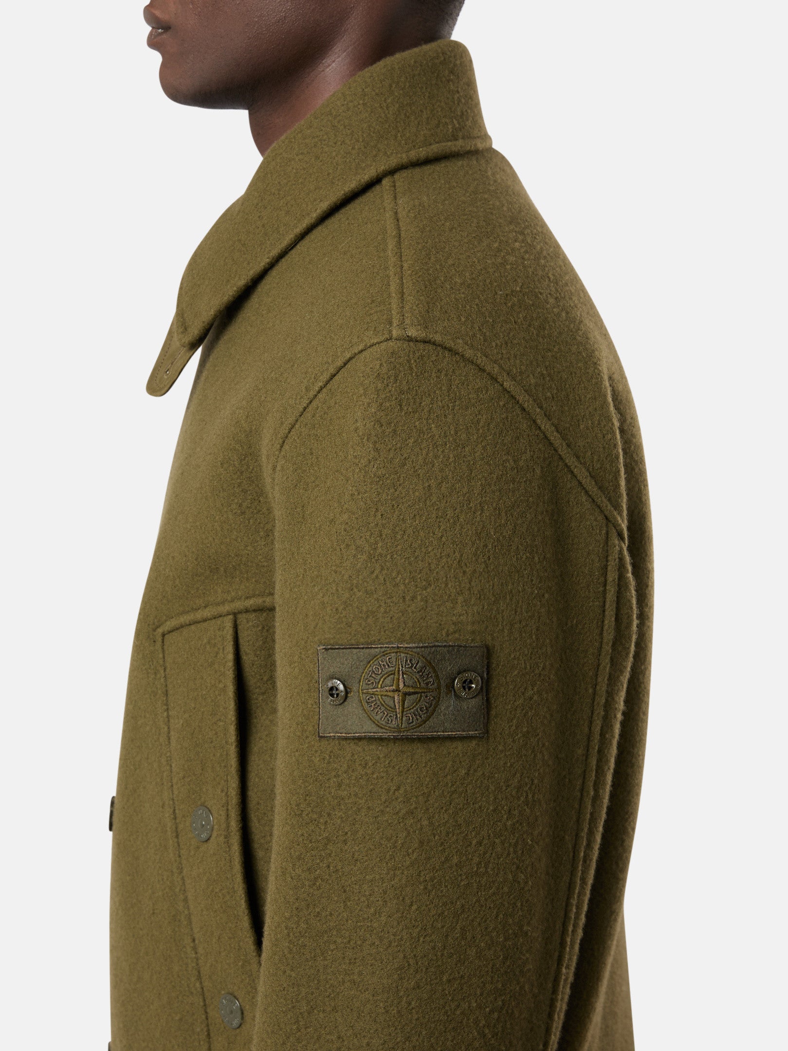 441F5 HEAVY MELTON_STONE ISLAND GHOST