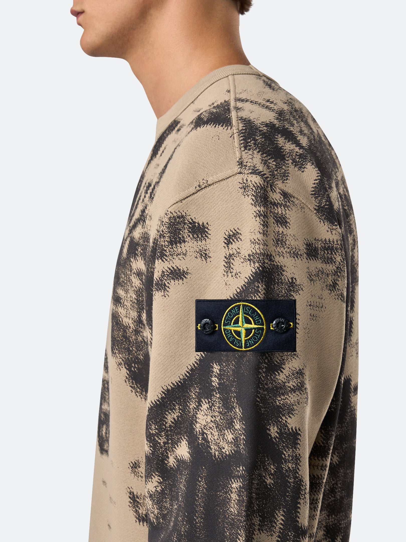 669E3 CAMOUFLAGE ORGANIC COTTON DIAGONAL FLEECE