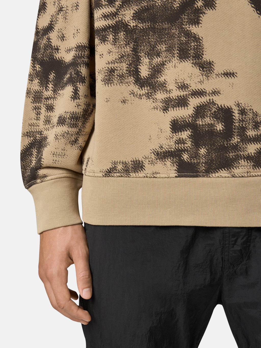 669E3 CAMOUFLAGE ORGANIC COTTON DIAGONAL FLEECE