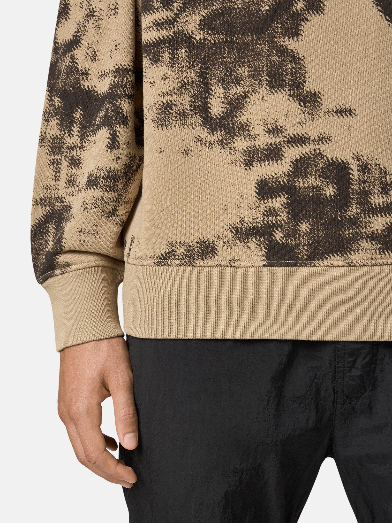 669E3 CAMOUFLAGE ORGANIC COTTON DIAGONAL FLEECE