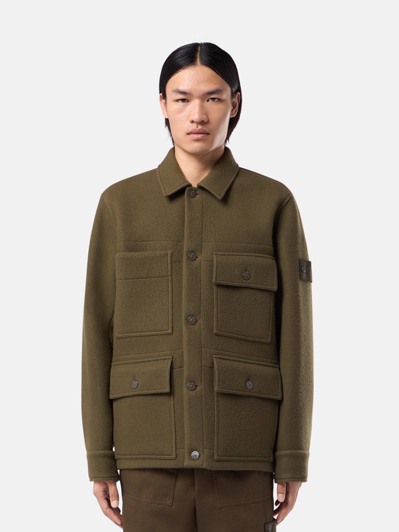 455F5 HEAVY MELTON_STONE ISLAND GHOST