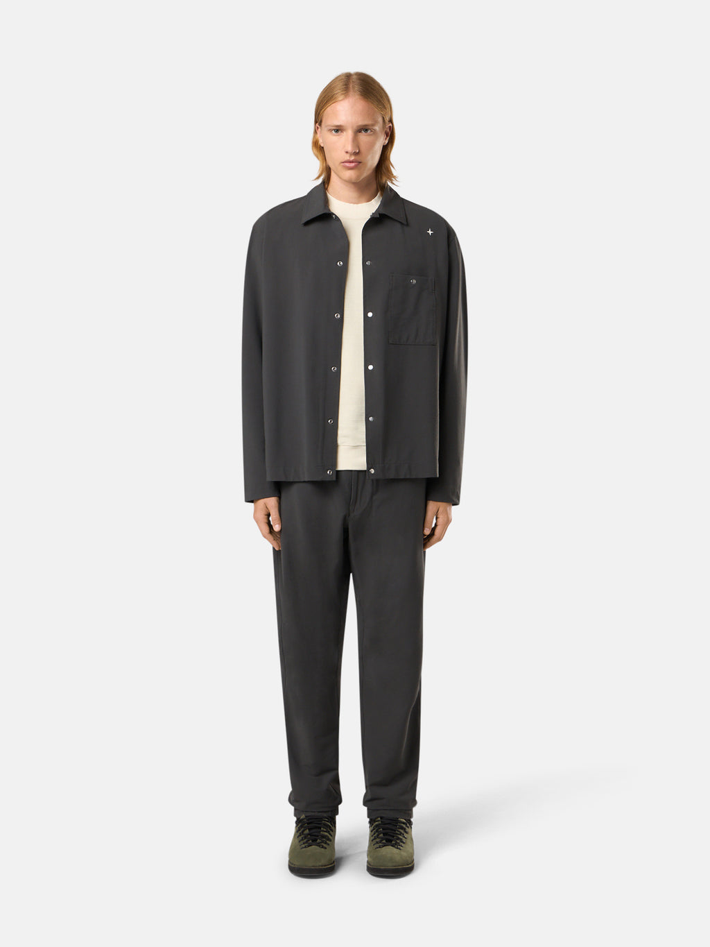 623G5 LIGHT STRETCH WOOL COTTON FLEECE_STONE ISLAND STELLINA