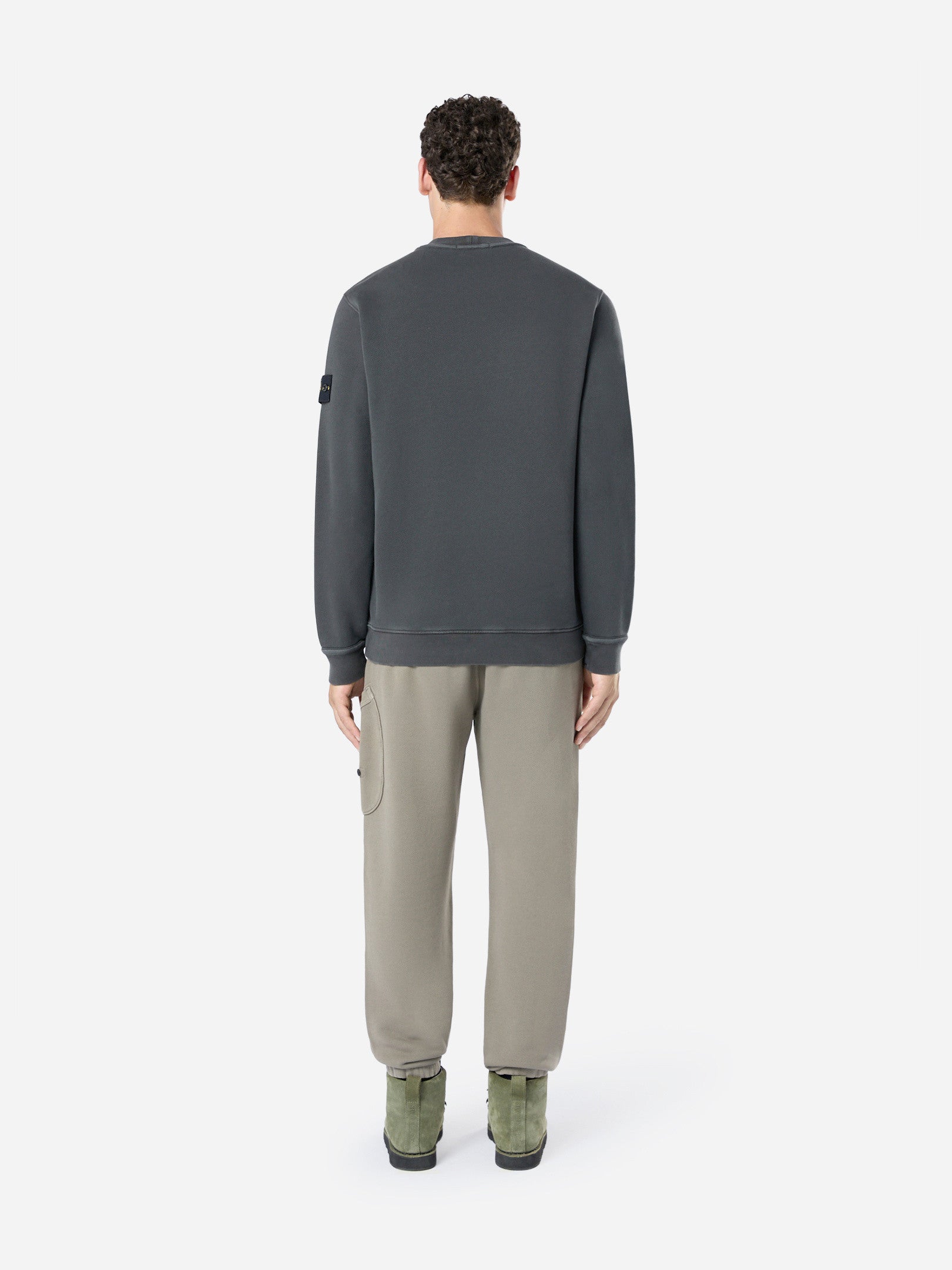 61241 ORGANIC COTTON DIAGONAL FLEECE 'OLD' EFFECT