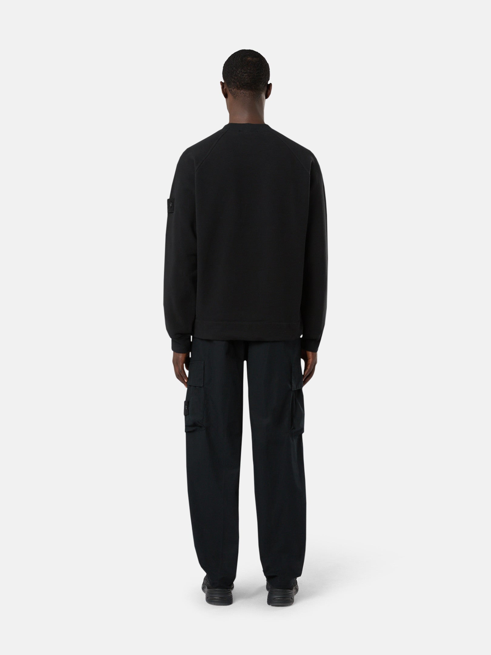 629F7 STRETCH ORGANIC COTTON FLEECE_STONE ISLAND GHOST