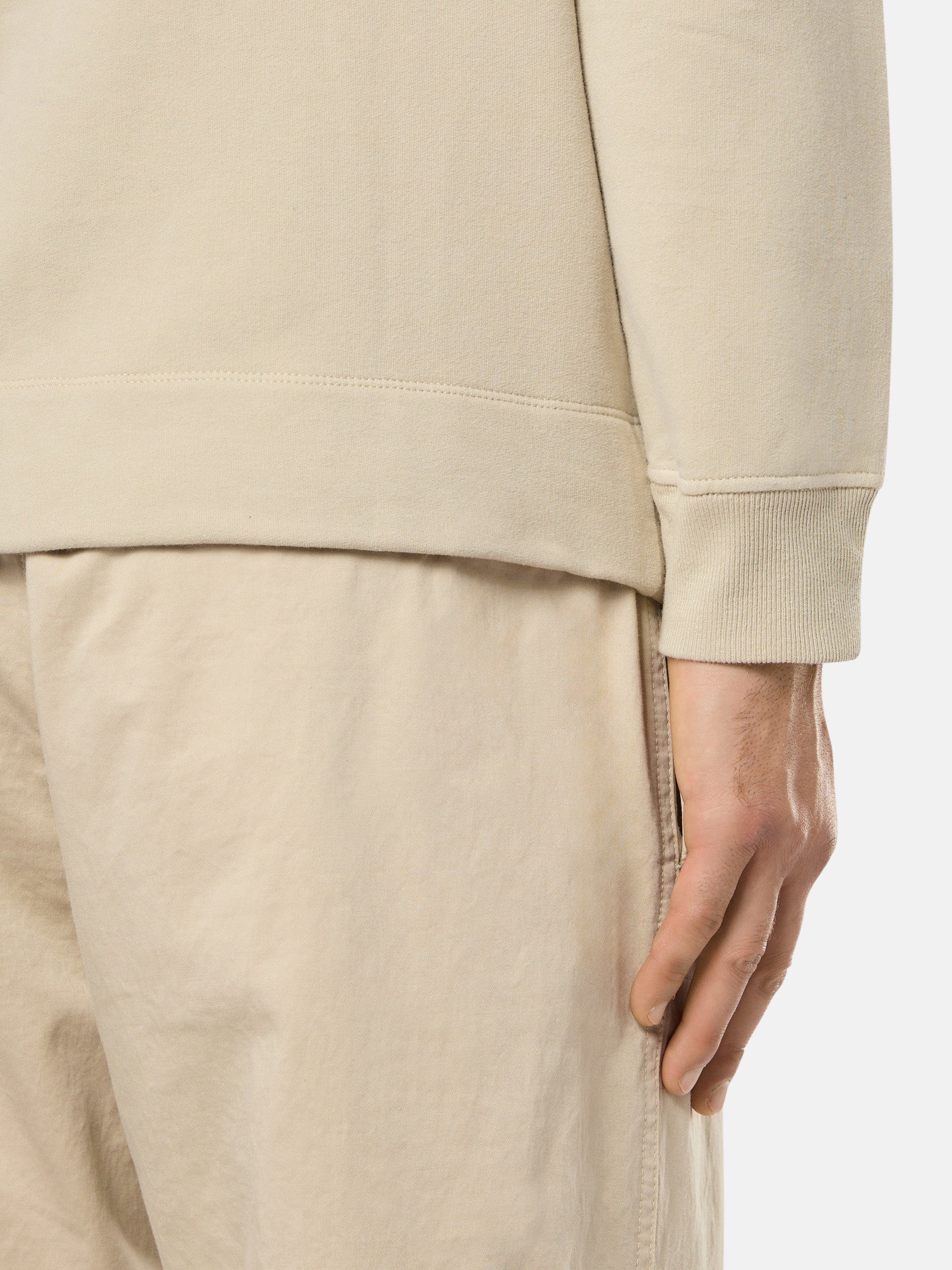 629F7 STRETCH ORGANIC COTTON FLEECE_STONE ISLAND GHOST