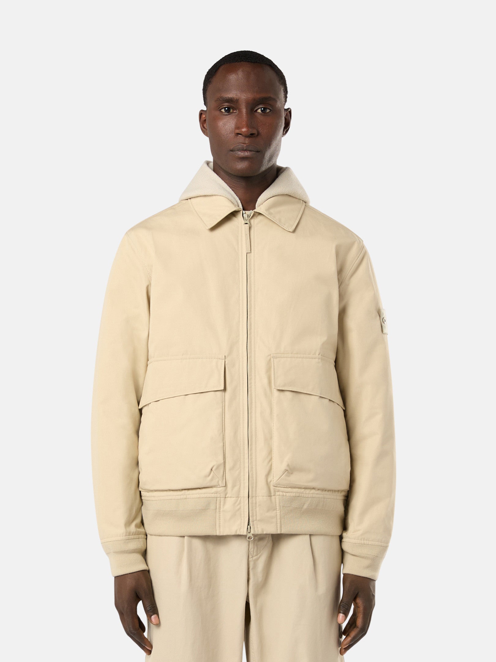 420F1 WEATHERPROOF COTTON CANVAS_STONE ISLAND GHOST