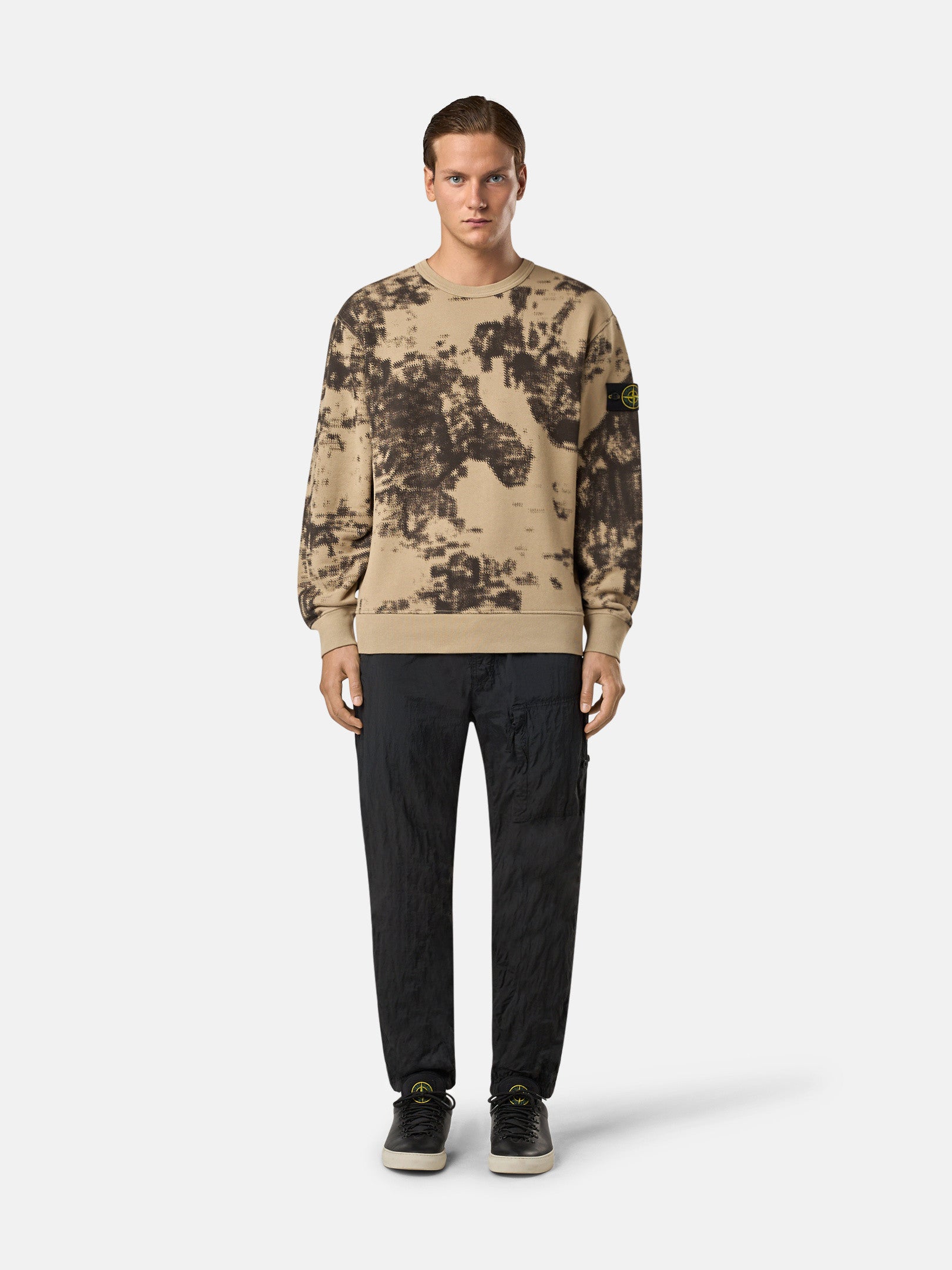 669E3 CAMOUFLAGE ORGANIC COTTON DIAGONAL FLEECE