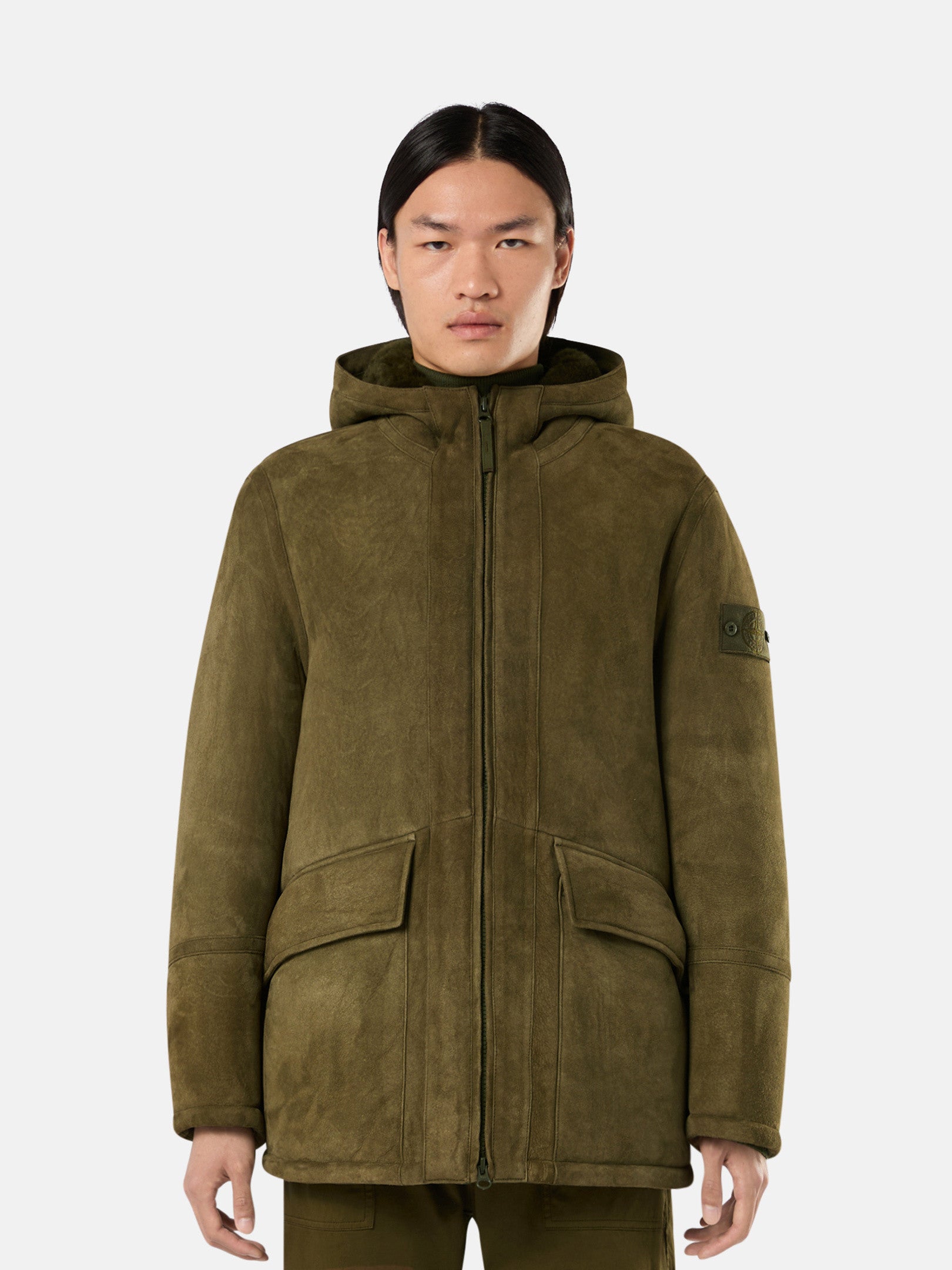 002F9 SUEDE SHEEPSKIN_STONE ISLAND GHOST
