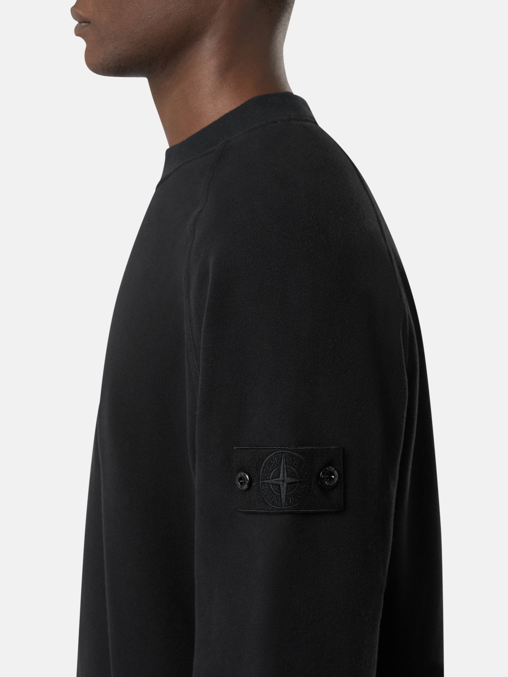 629F7 STRETCH ORGANIC COTTON FLEECE_STONE ISLAND GHOST