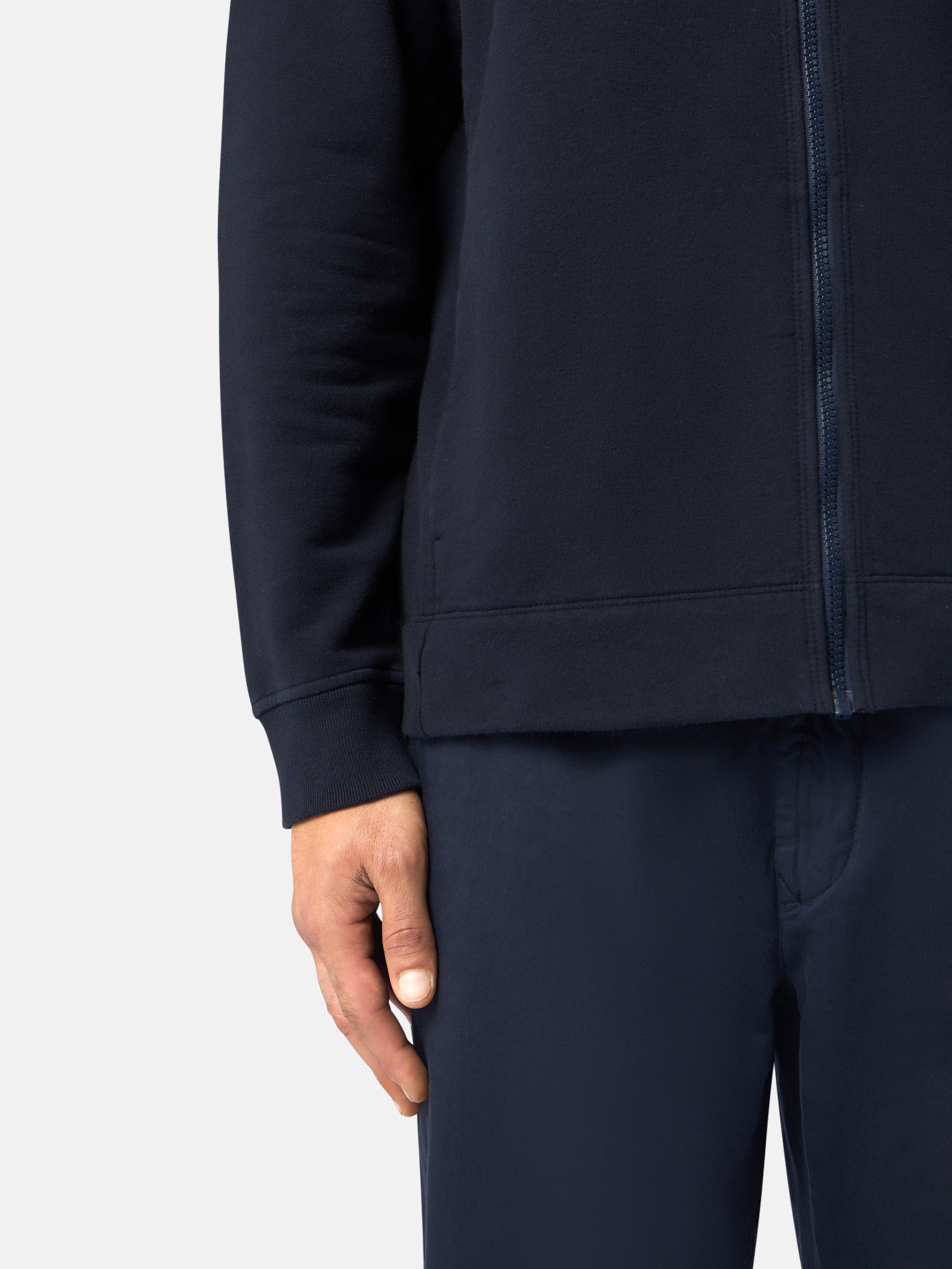 628F7 STRETCH ORGANIC COTTON FLEECE_STONE ISLAND GHOST