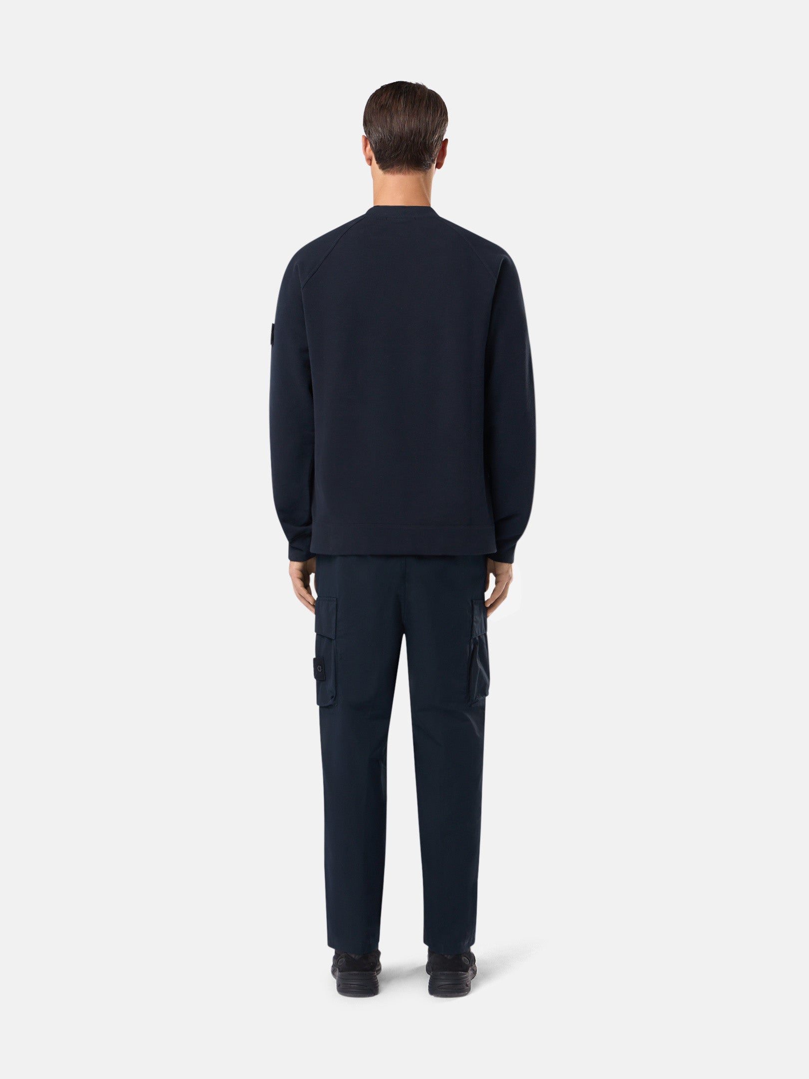 629F7 STRETCH ORGANIC COTTON FLEECE_STONE ISLAND GHOST
