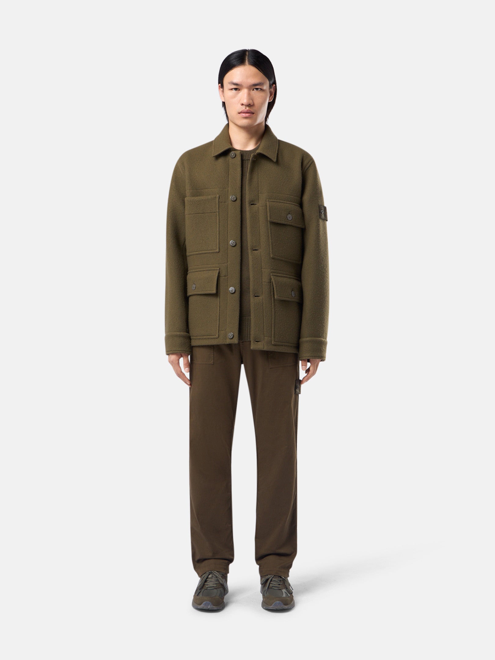 455F5 HEAVY MELTON_STONE ISLAND GHOST