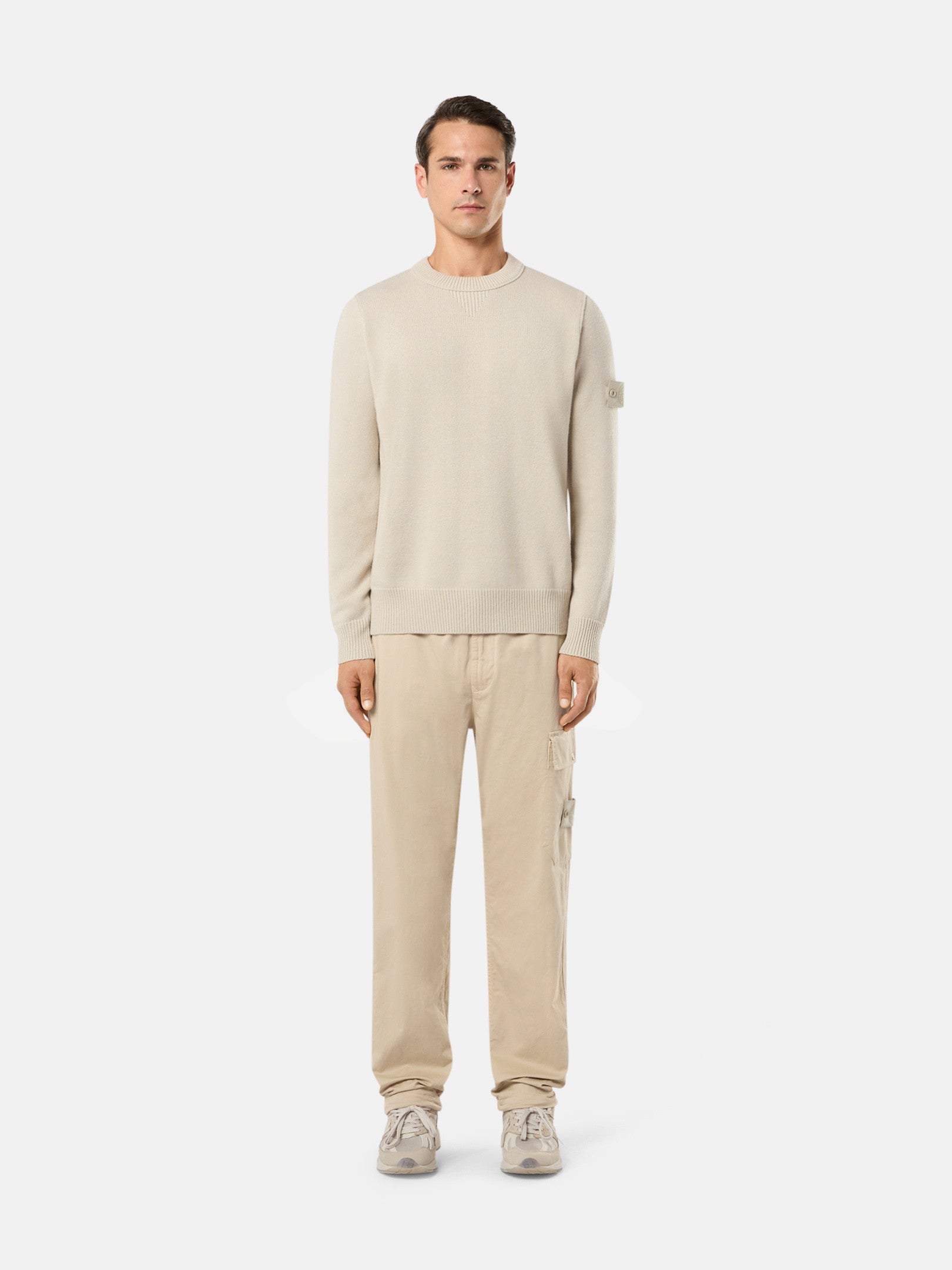 336F6 STRETCH COTTON WOOL SATIN_STONE ISLAND GHOST