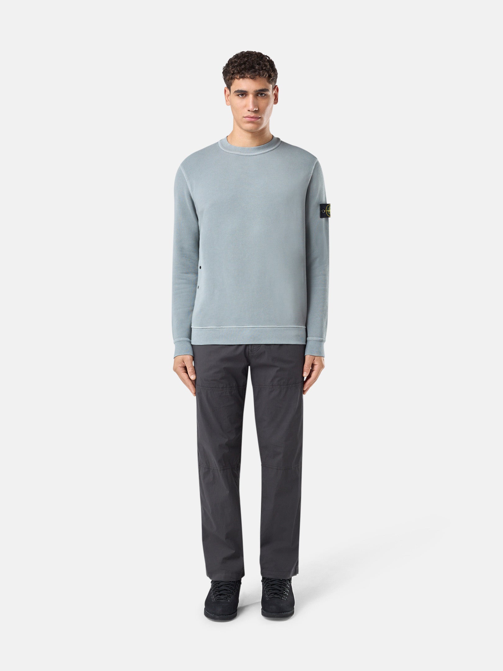 61241 ORGANIC COTTON DIAGONAL FLEECE 'OLD' EFFECT