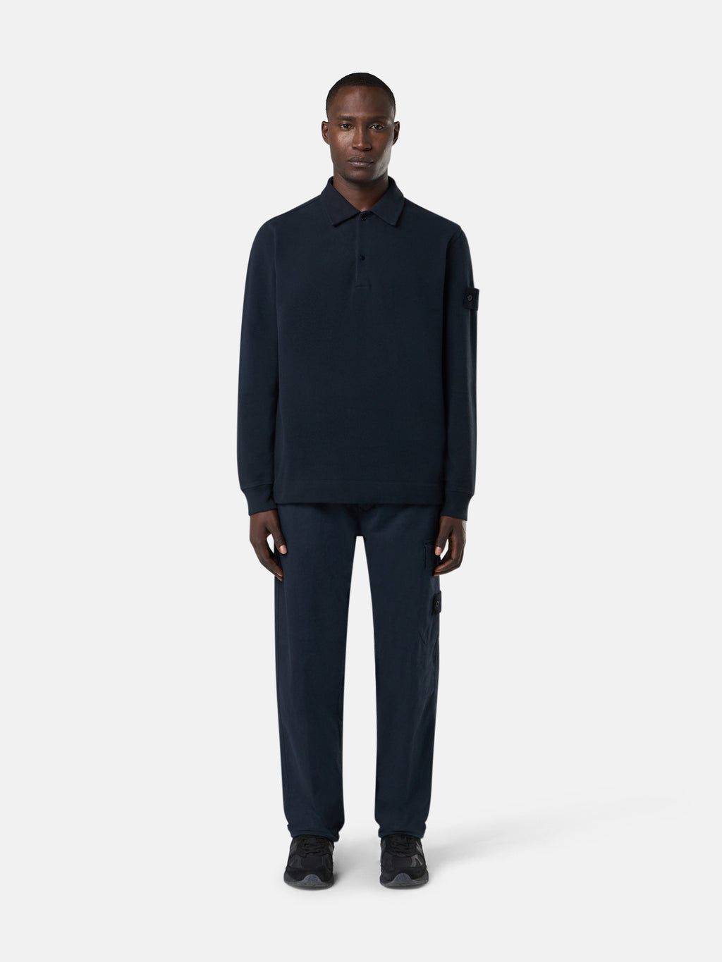649F7 STRETCH ORGANIC COTTON FLEECE_STONE ISLAND GHOST