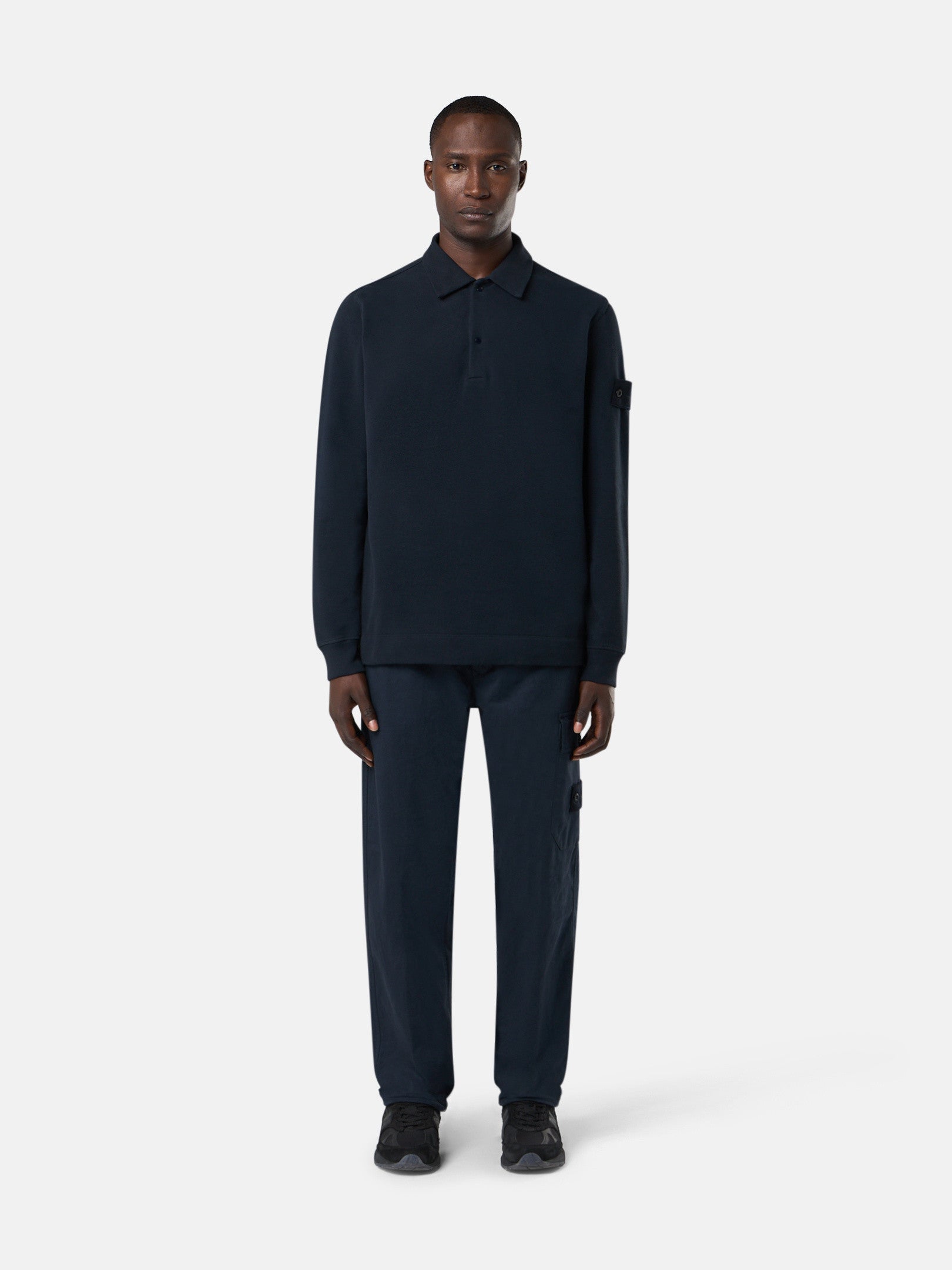 649F7 STRETCH ORGANIC COTTON FLEECE_STONE ISLAND GHOST