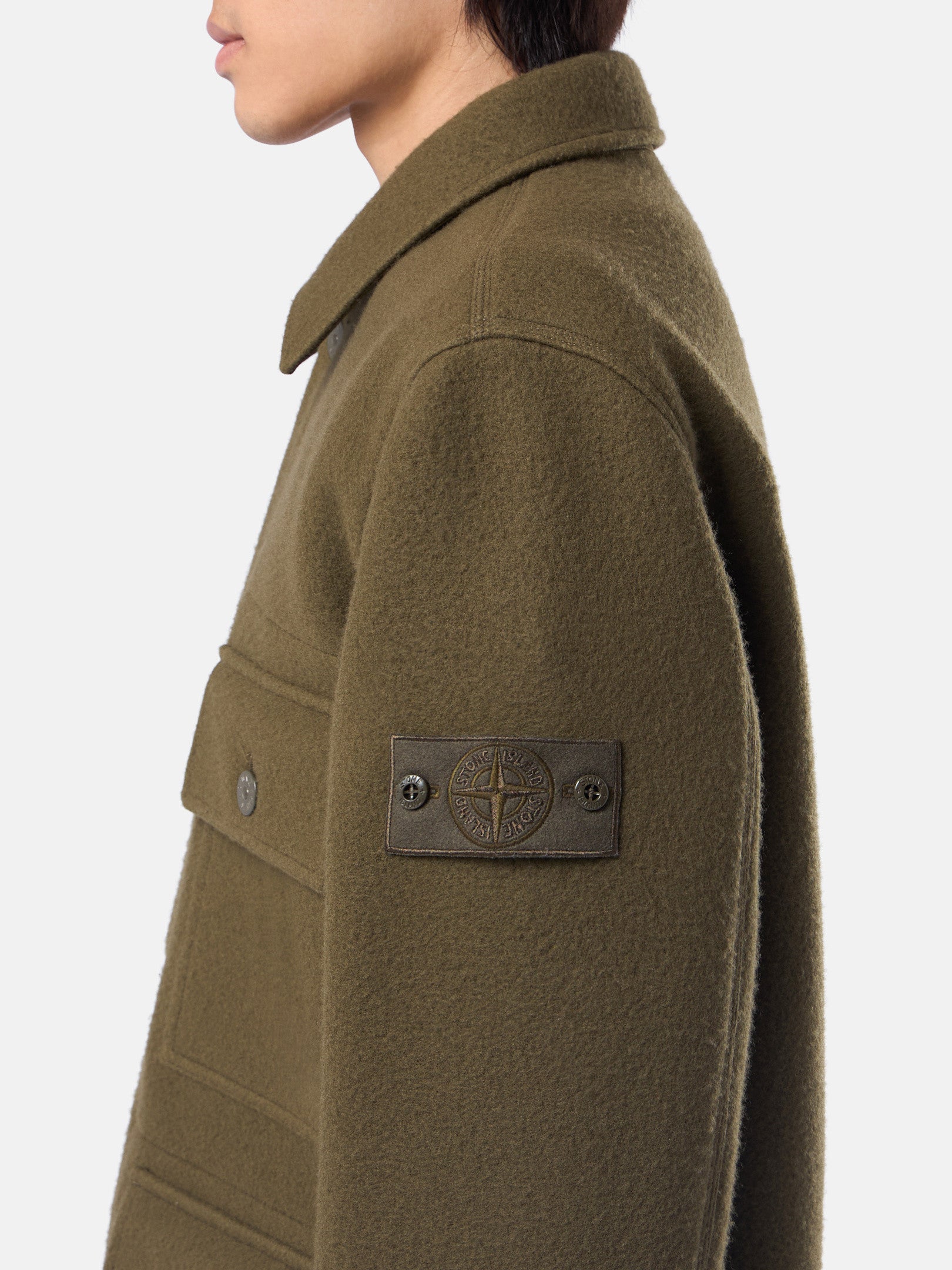 455F5 HEAVY MELTON_STONE ISLAND GHOST