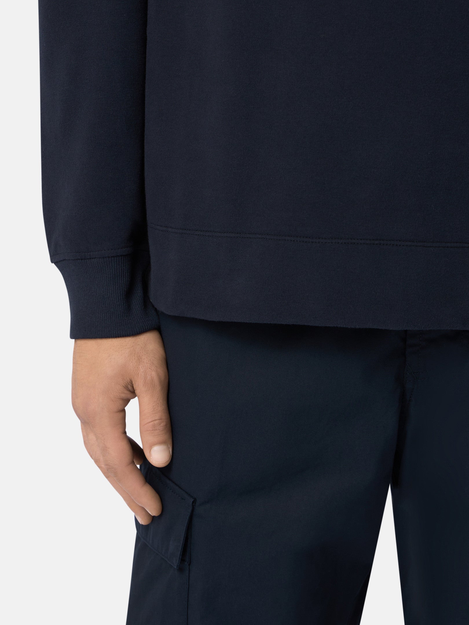 629F7 STRETCH ORGANIC COTTON FLEECE_STONE ISLAND GHOST