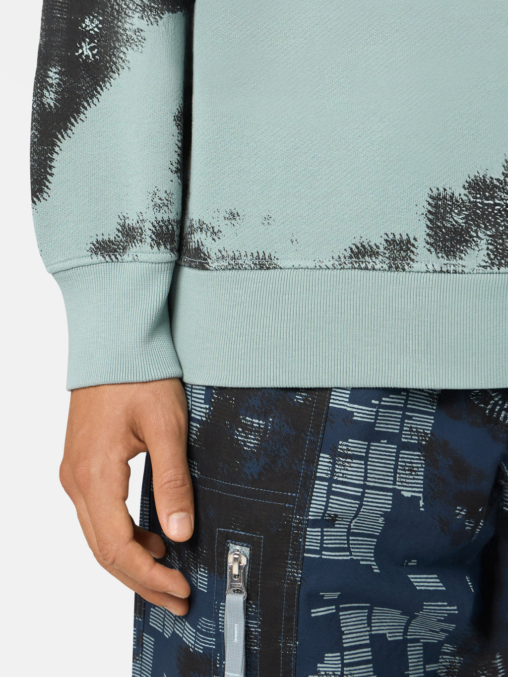 669E3 CAMOUFLAGE ORGANIC COTTON DIAGONAL FLEECE
