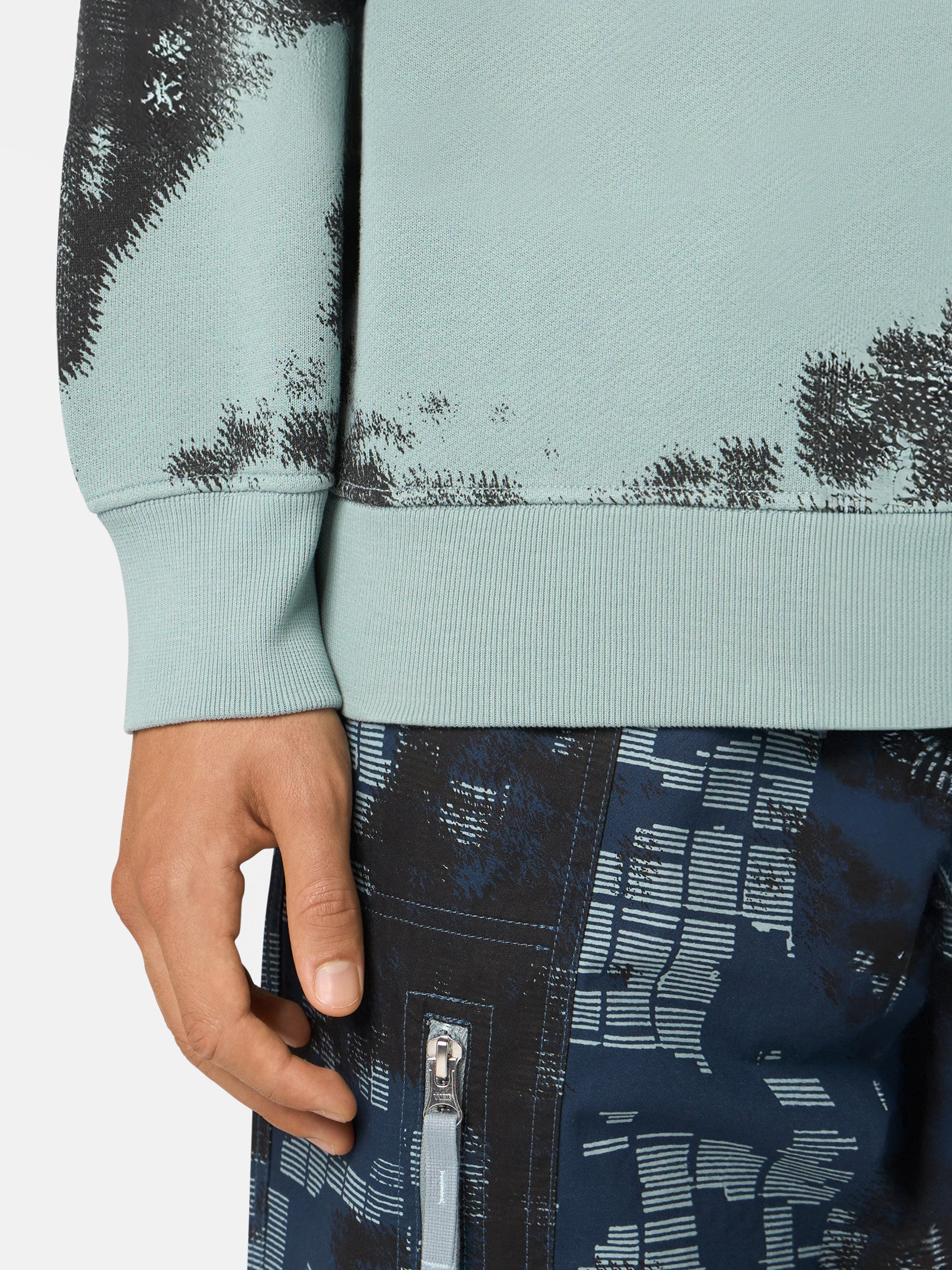 669E3 CAMOUFLAGE ORGANIC COTTON DIAGONAL FLEECE