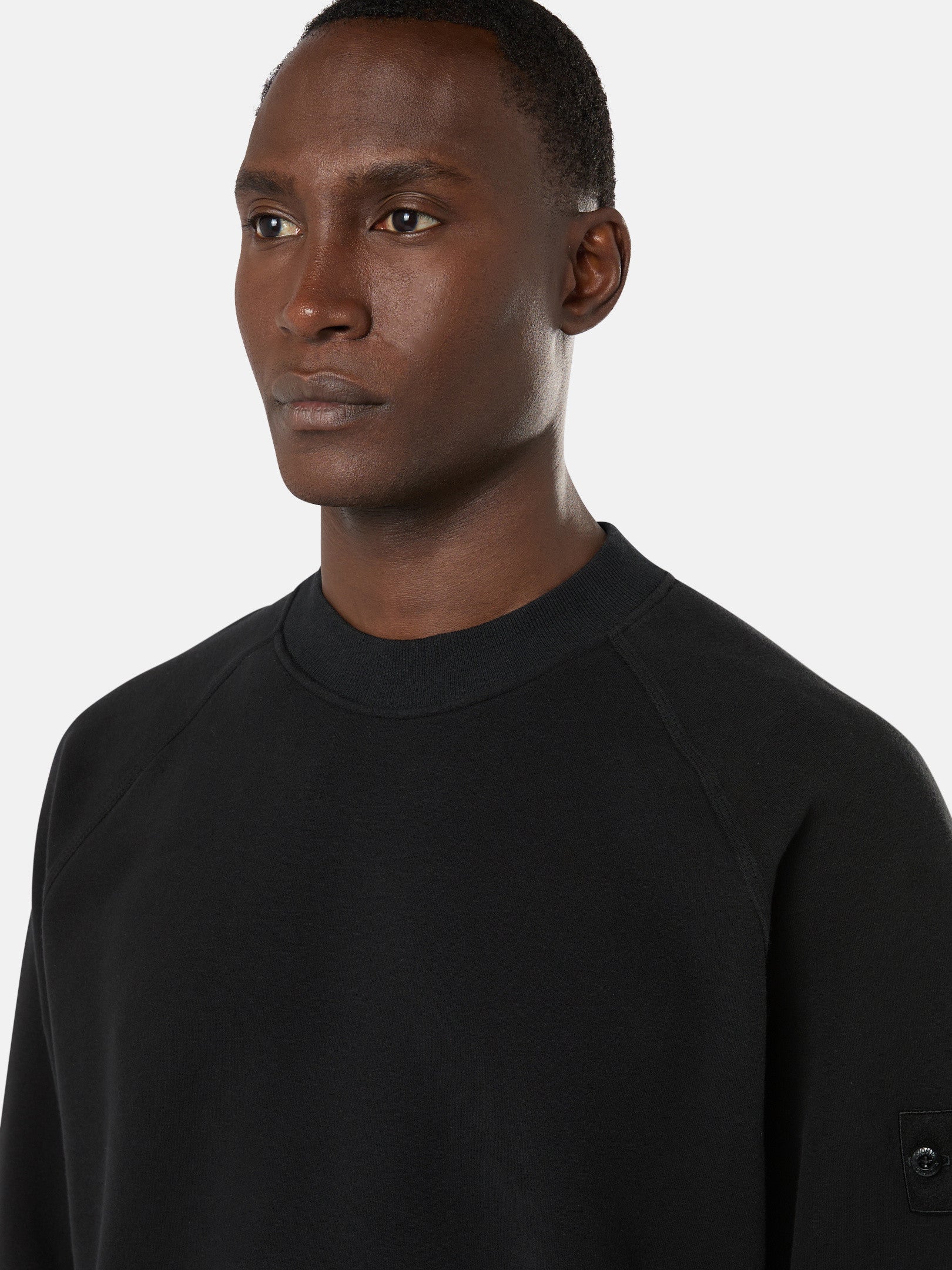 629F7 STRETCH ORGANIC COTTON FLEECE_STONE ISLAND GHOST
