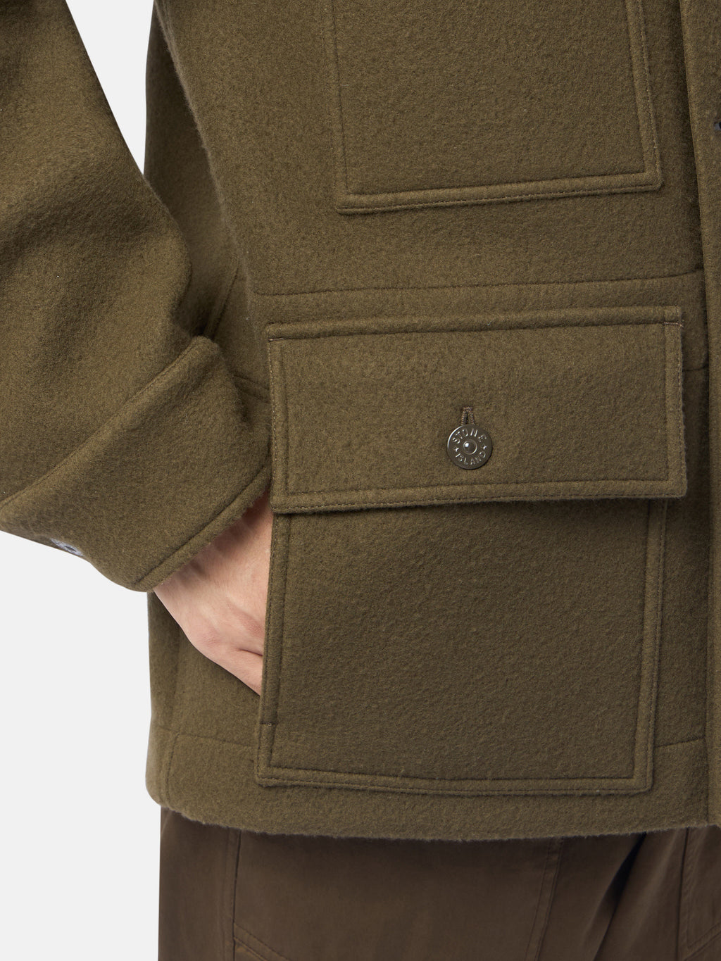 455F5 HEAVY MELTON_STONE ISLAND GHOST