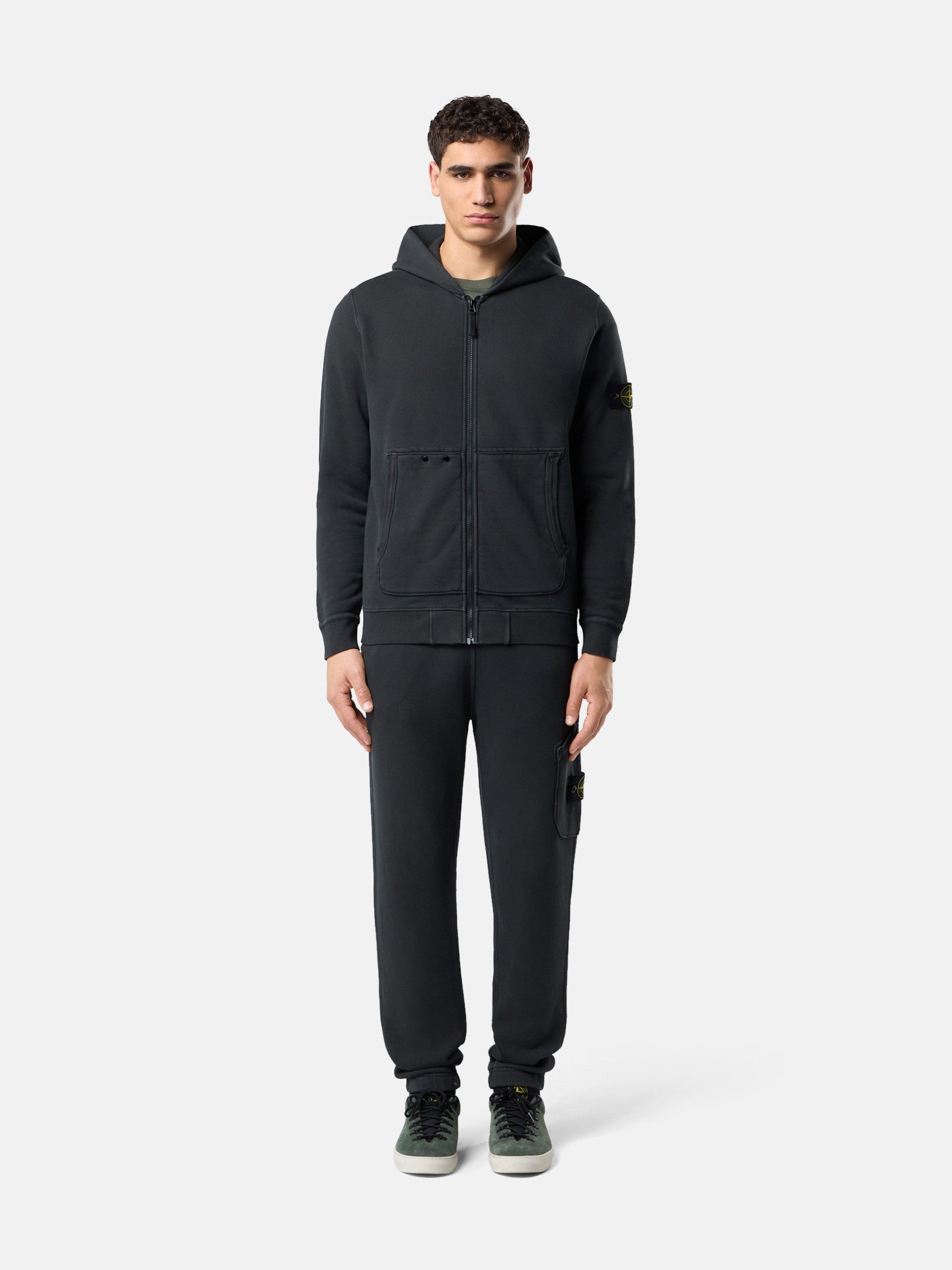 63341 ORGANIC COTTON DIAGONAL FLEECE 'OLD' EFFECT