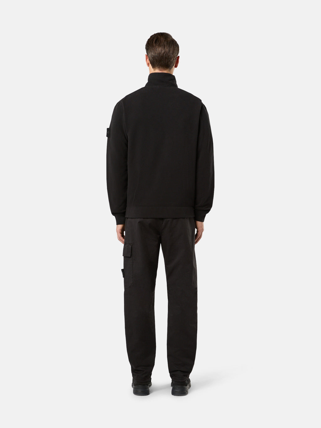 628F7 STRETCH ORGANIC COTTON FLEECE_STONE ISLAND GHOST