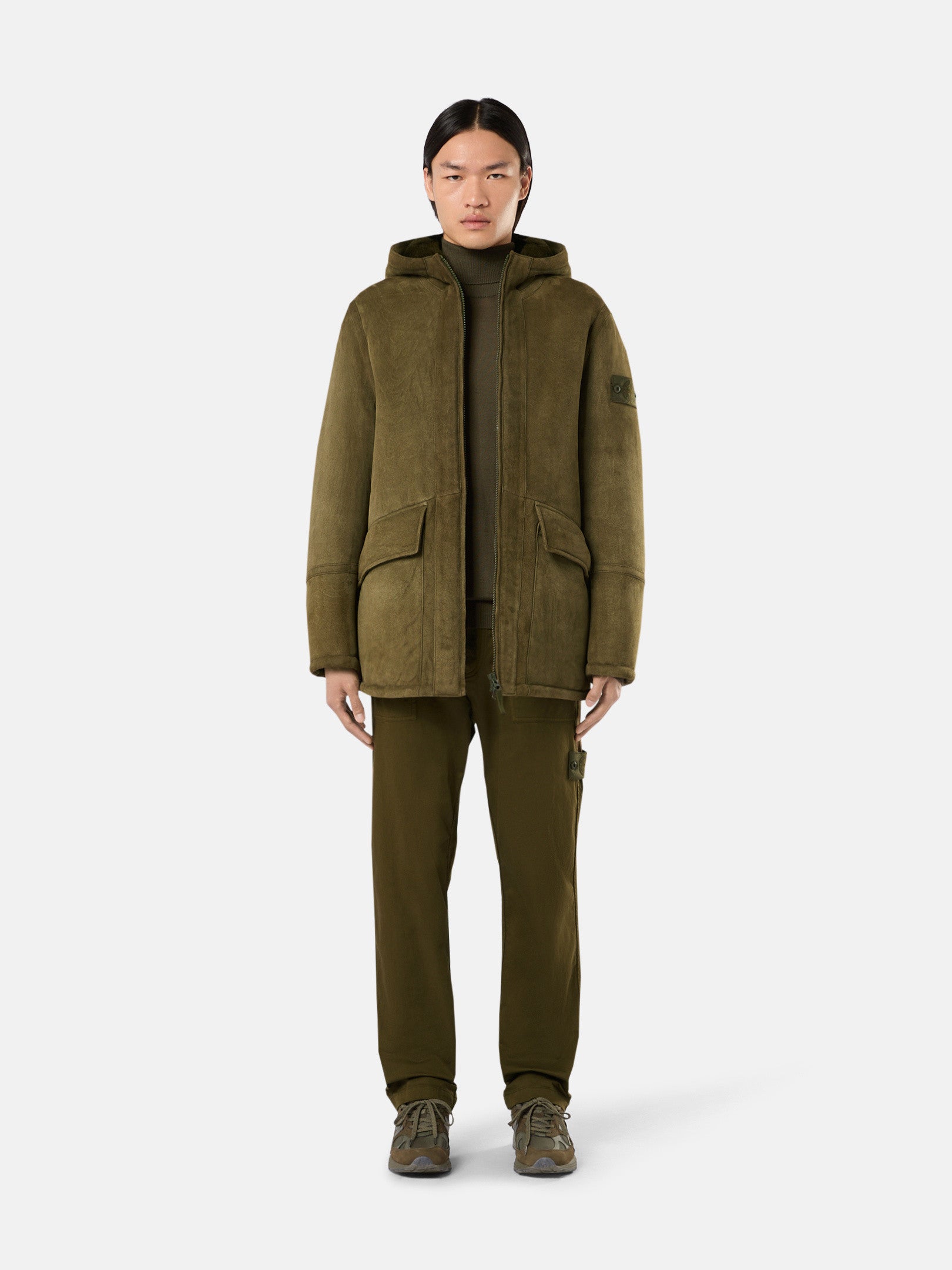 002F9 SUEDE SHEEPSKIN_STONE ISLAND GHOST