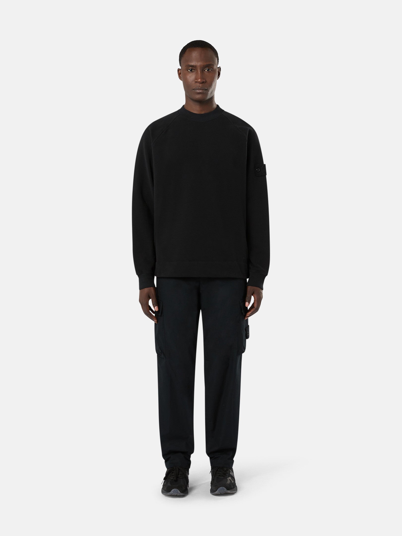 629F7 STRETCH ORGANIC COTTON FLEECE_STONE ISLAND GHOST