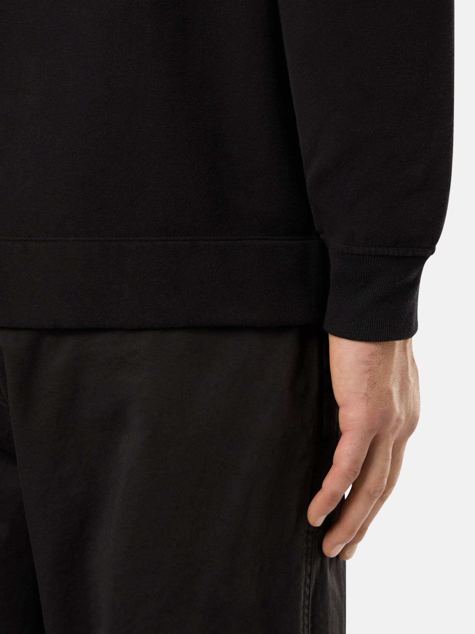 628F7 STRETCH ORGANIC COTTON FLEECE_STONE ISLAND GHOST