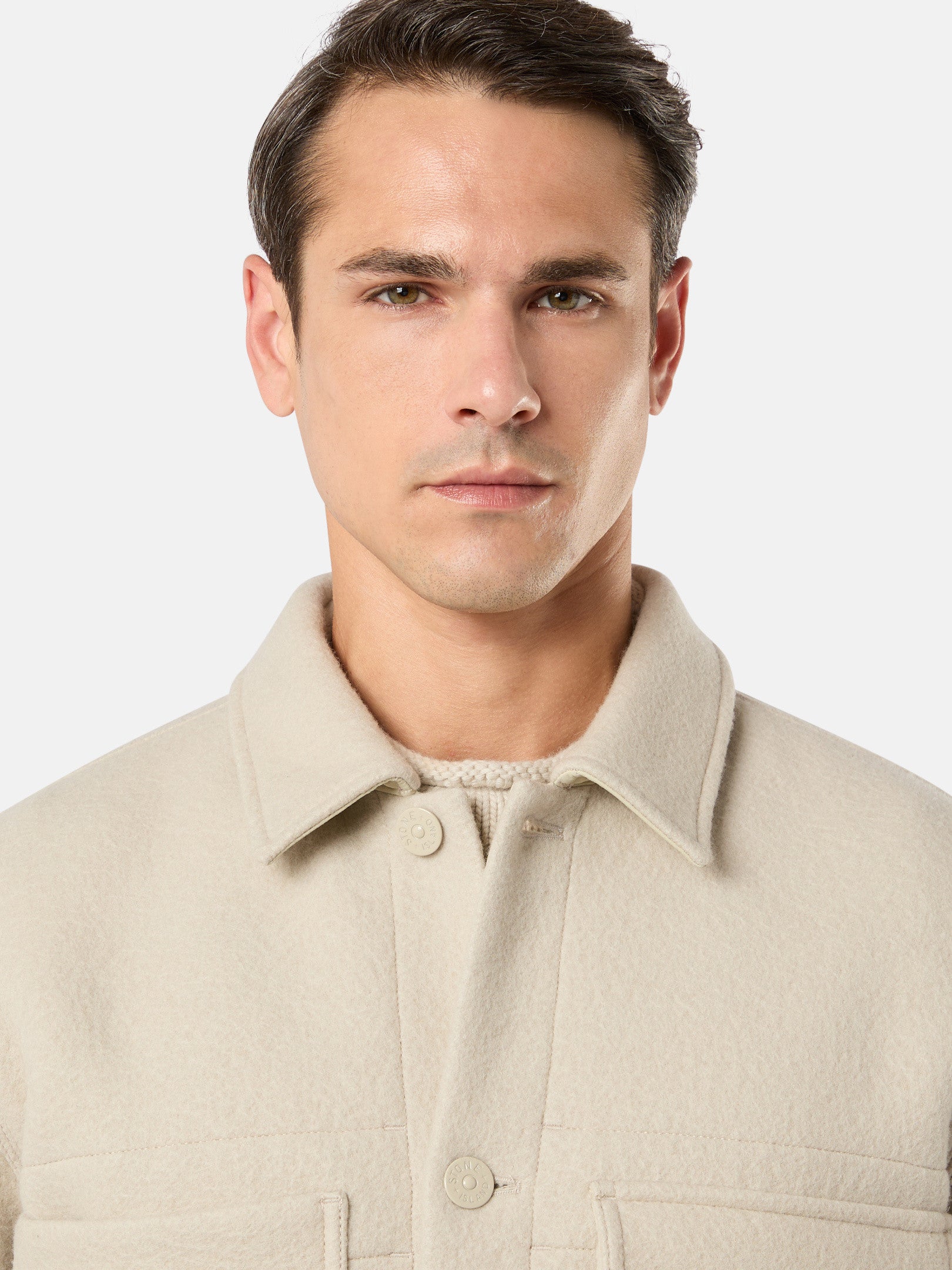 455F5 HEAVY MELTON_STONE ISLAND GHOST