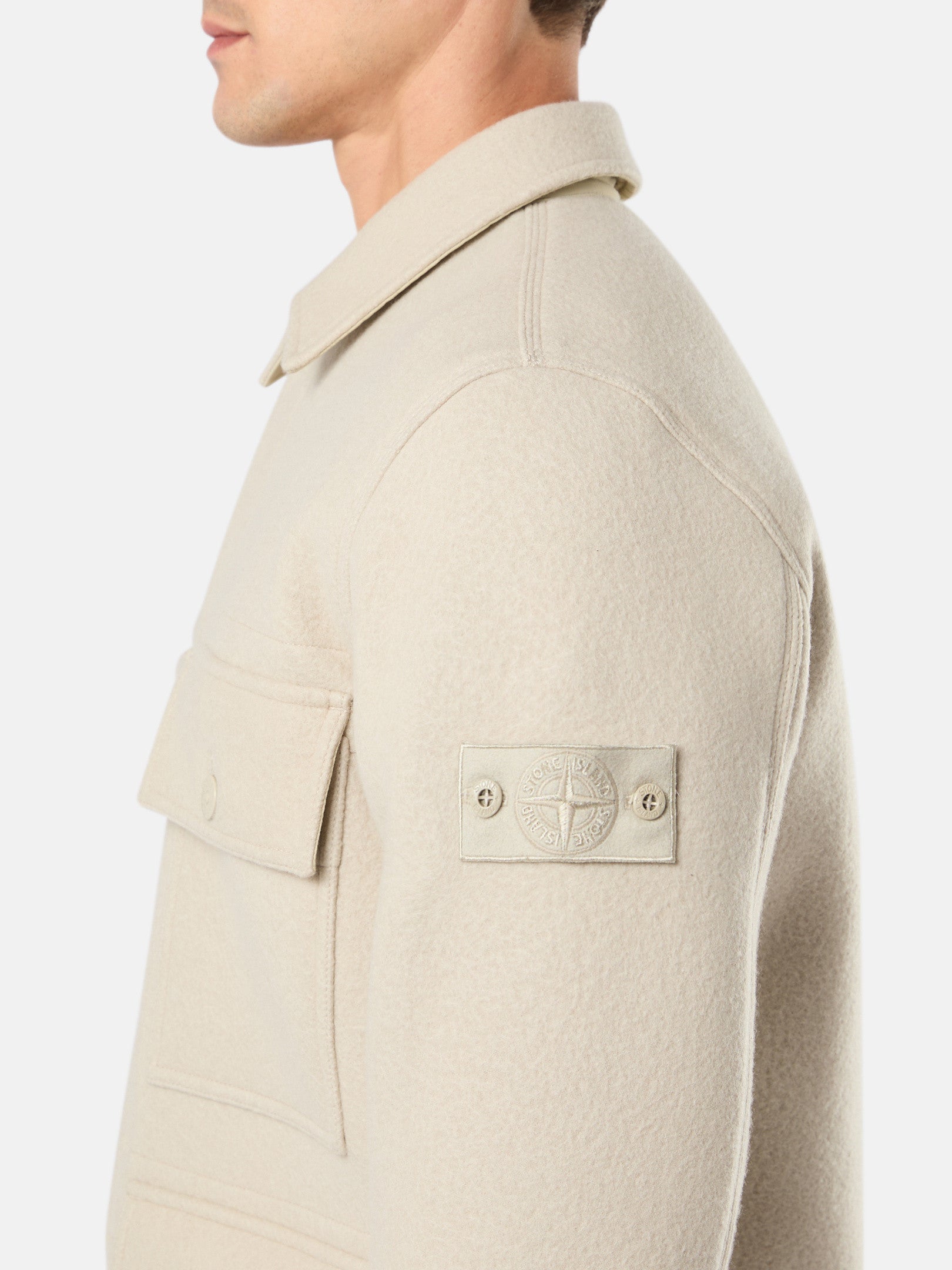 455F5 HEAVY MELTON_STONE ISLAND GHOST