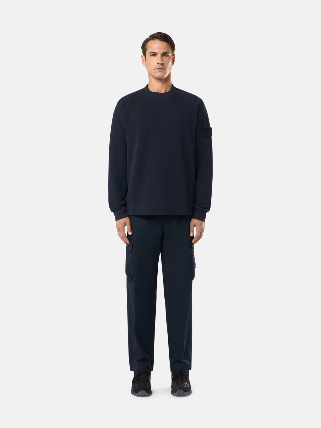 629F7 STRETCH ORGANIC COTTON FLEECE_STONE ISLAND GHOST