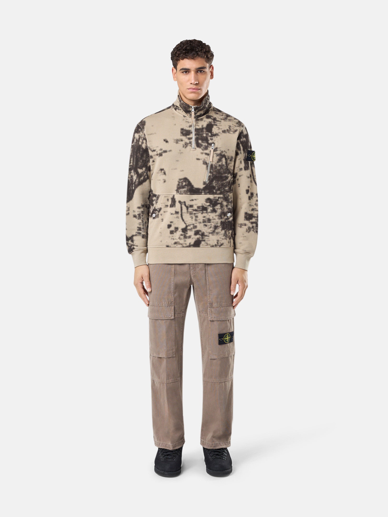 660E3 CAMOUFLAGE ORGANIC COTTON DIAGONAL FLEECE
