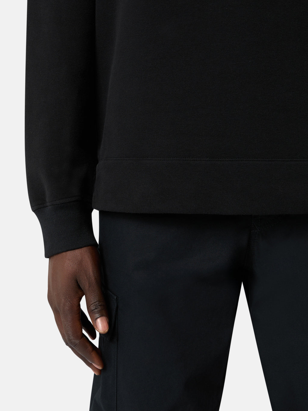 629F7 STRETCH ORGANIC COTTON FLEECE_STONE ISLAND GHOST