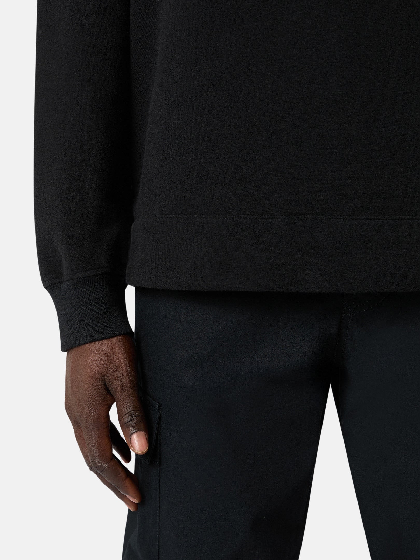629F7 STRETCH ORGANIC COTTON FLEECE_STONE ISLAND GHOST