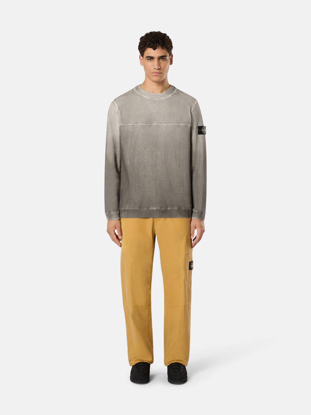 657T3 RECYCLED AND ORGANIC COTTON JERSEY, OXIDE SPRAY