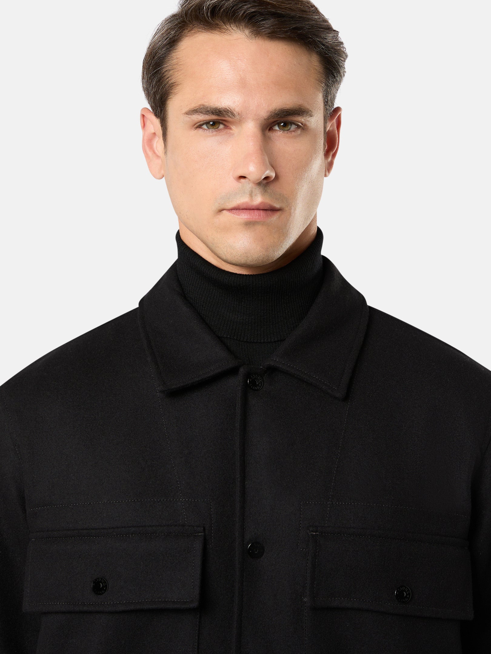 120F4 WOOL NYLON FLANNEL_STONE ISLAND GHOST PIECE