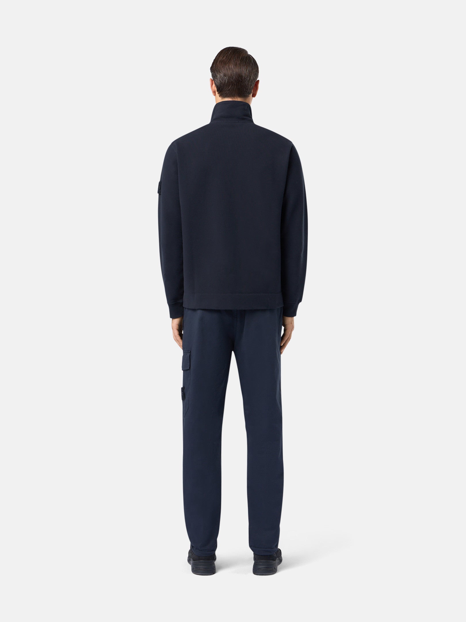 628F7 STRETCH ORGANIC COTTON FLEECE_STONE ISLAND GHOST