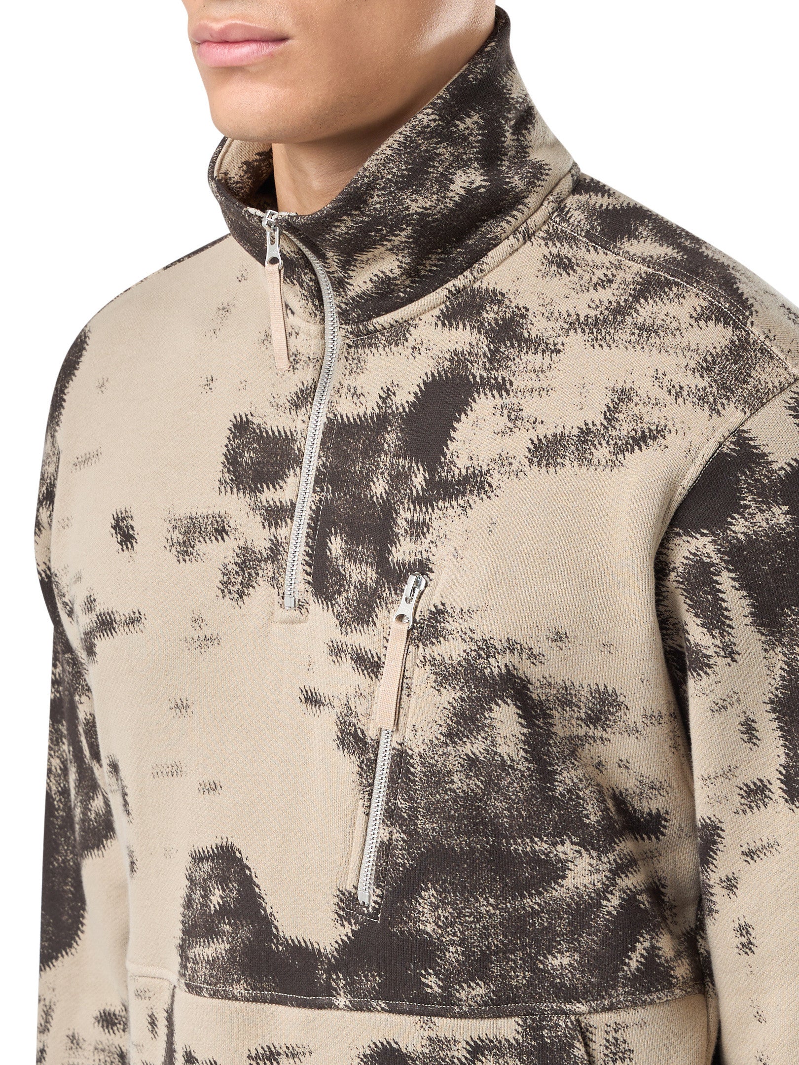 660E3 CAMOUFLAGE ORGANIC COTTON DIAGONAL FLEECE