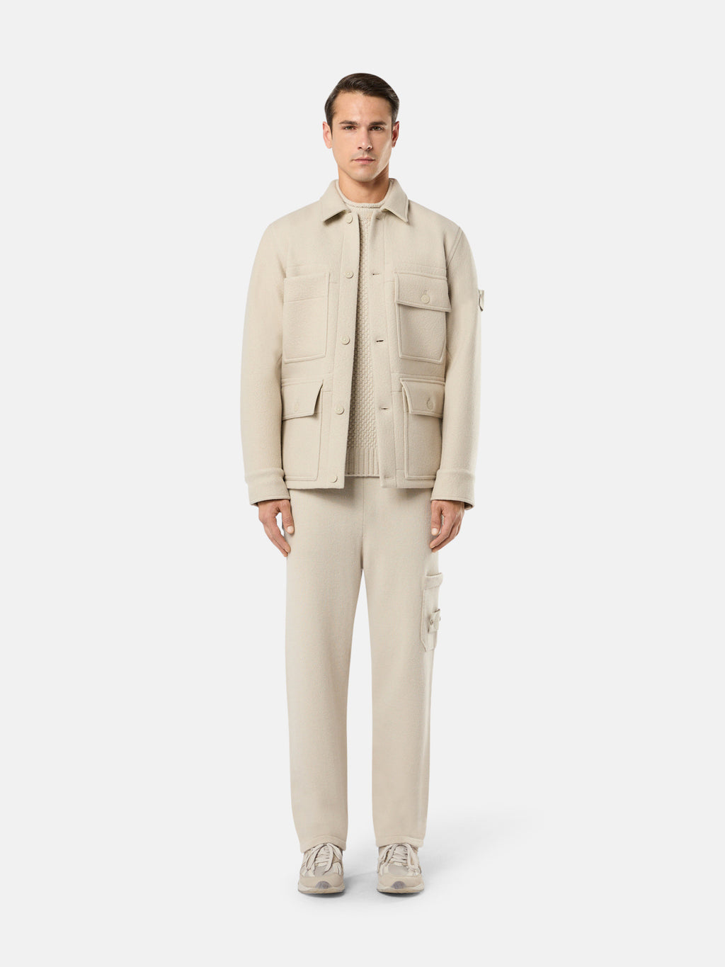 455F5 HEAVY MELTON_STONE ISLAND GHOST
