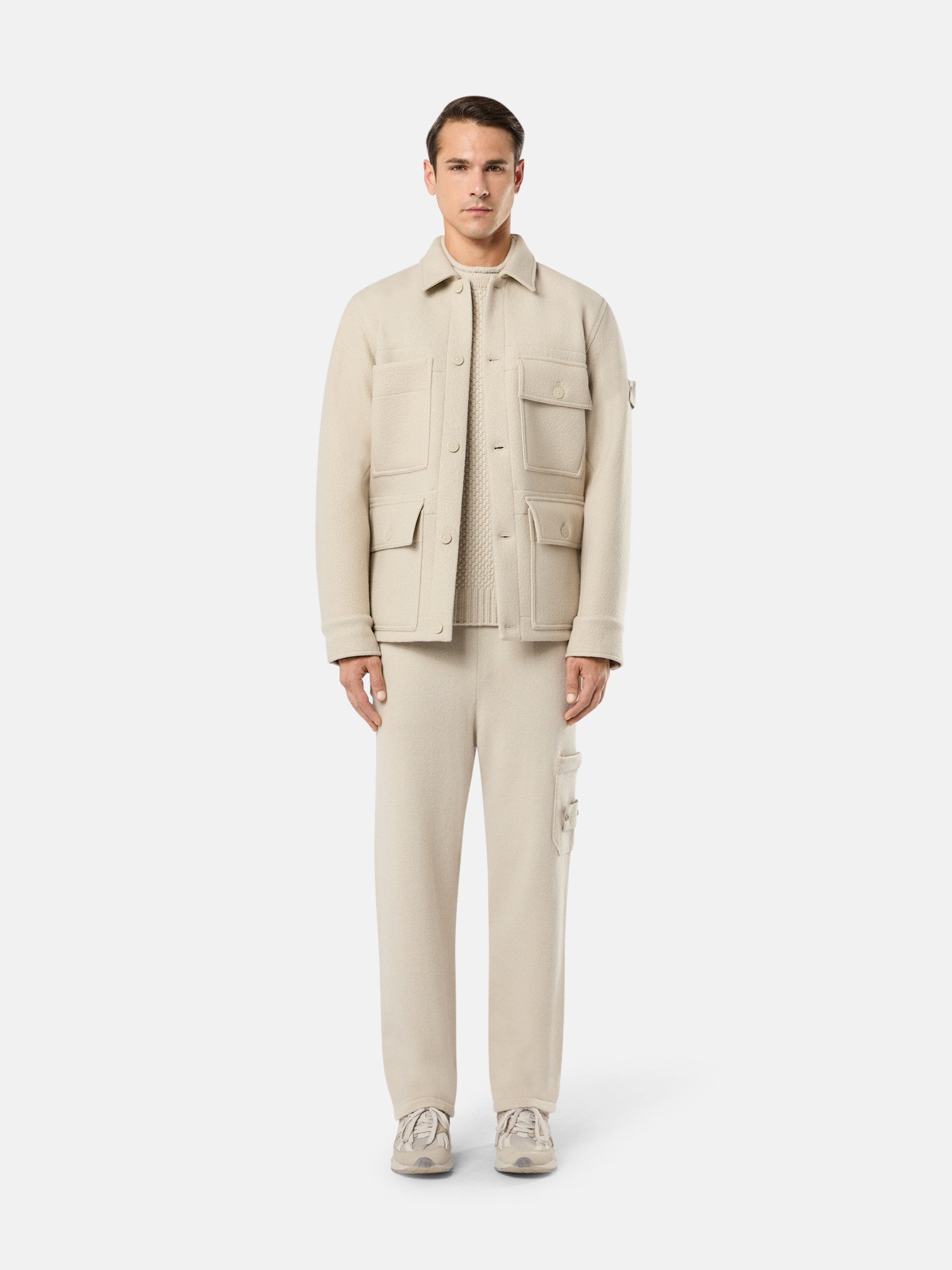 455F5 HEAVY MELTON_STONE ISLAND GHOST