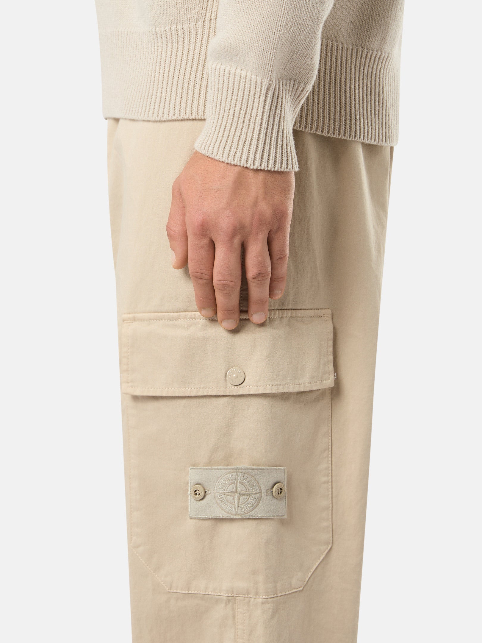 336F6 STRETCH COTTON WOOL SATIN_STONE ISLAND GHOST